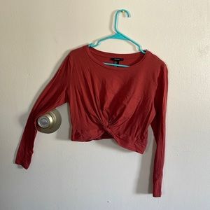 Large long sleeve crop top